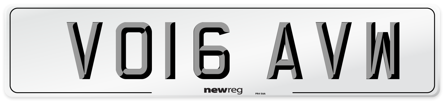 VO16 AVW Number Plate from New Reg